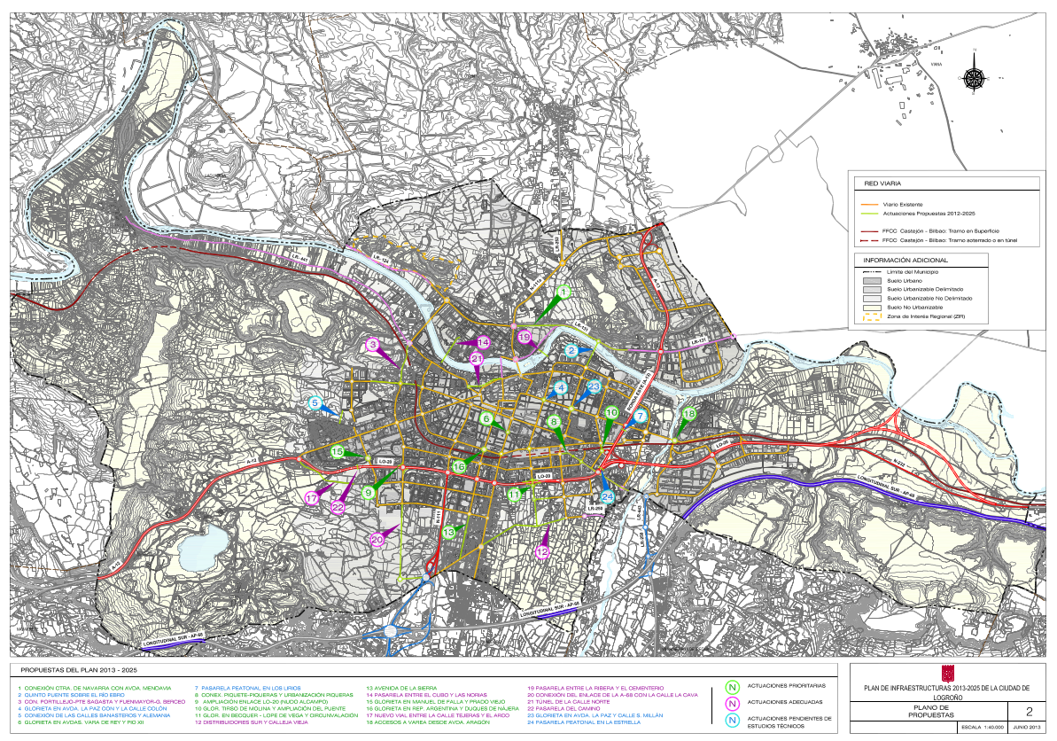 Plan de infraestructuras de Logroño 2013-25. Descargar.